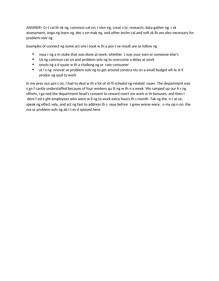 Critical Thinking, Communication, and Problem-Solving Skills