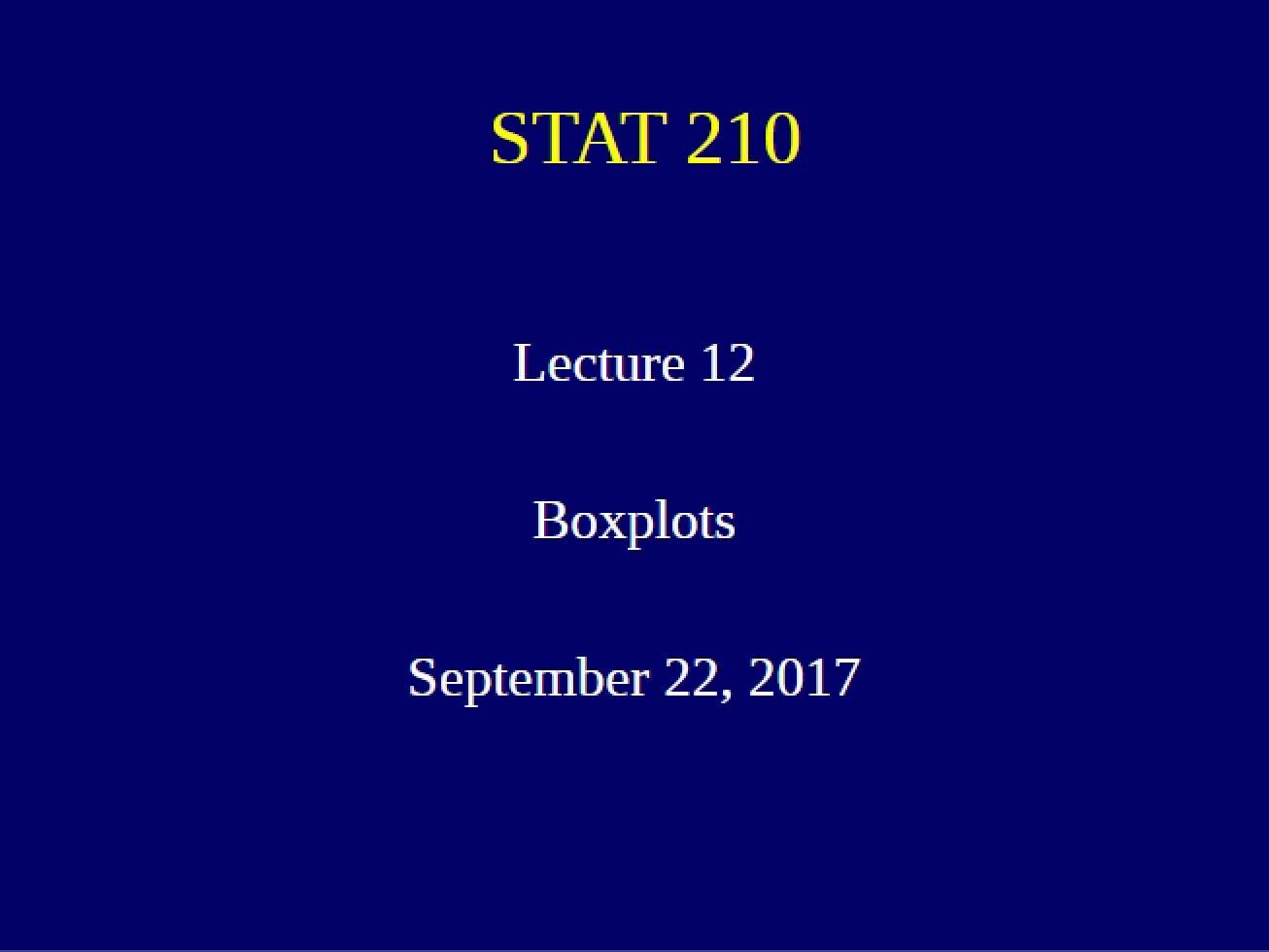 Lecture Twelve Part One