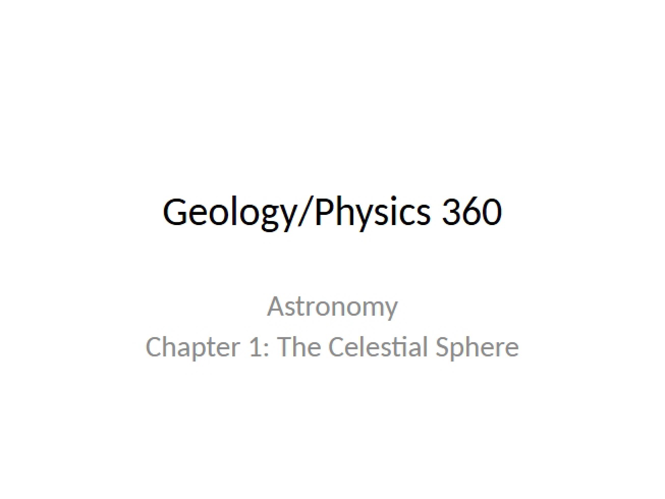 Celestial Sphere Chapter One
