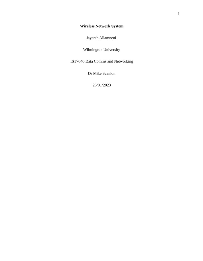 Wireless Network Systems - Connecting Offices