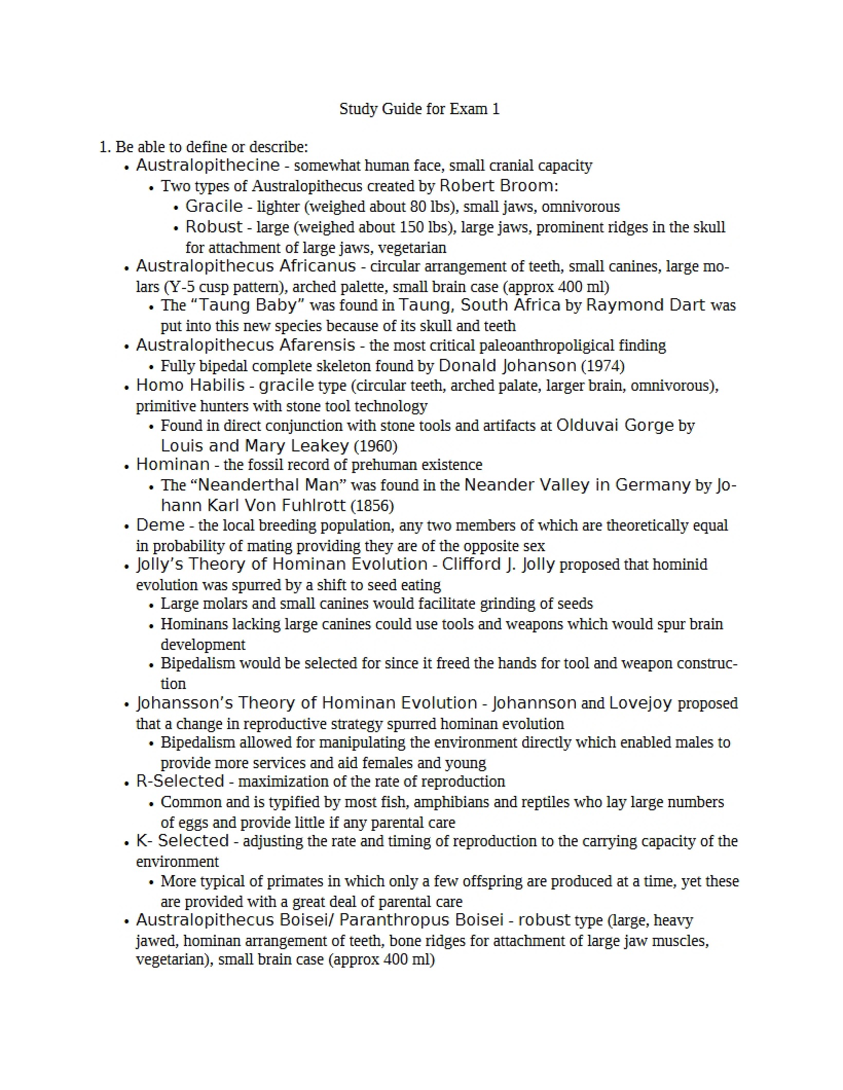 Exam One Biopsychology Guide