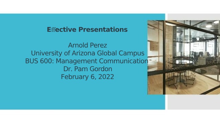 Effective Presentations - Virtual and Physical