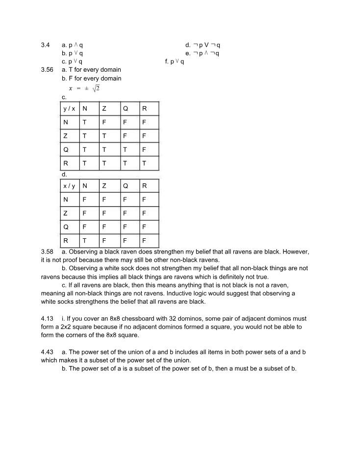 Homework 2 for Foundations of Computer Science
