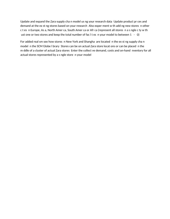 Case Study on the Zara Supply Chain Model