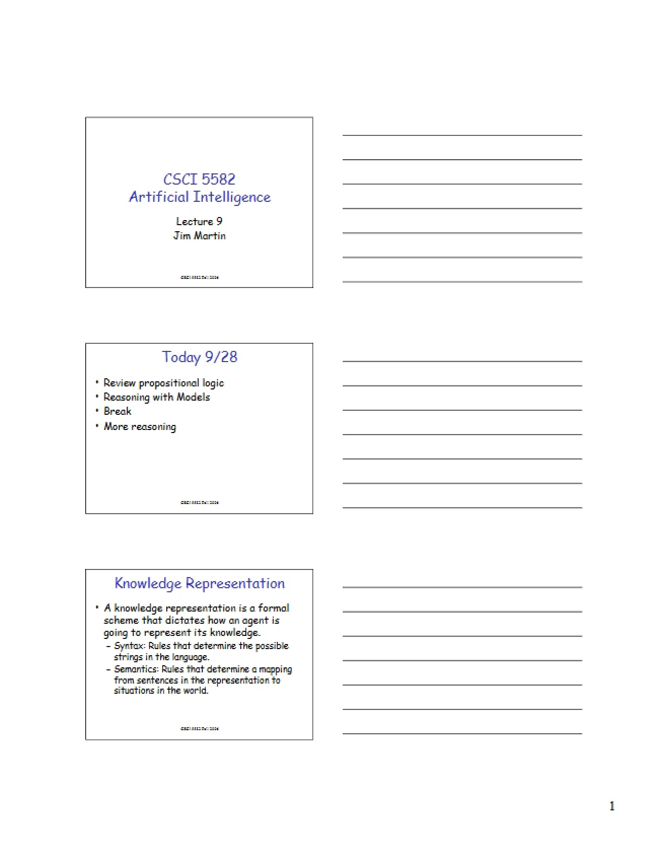 Artificial Intelligence Presentation Notes
