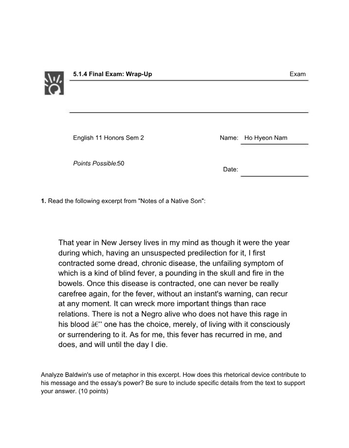 Wrap-Up for 5.1.4 Final Exam