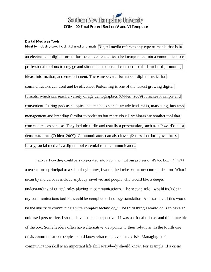 Final Project Template - Sections V and VI