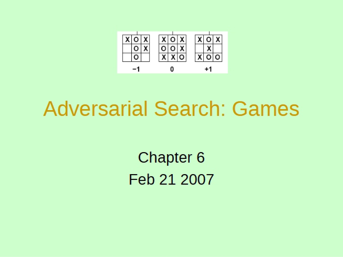 Games of Adversarial Search