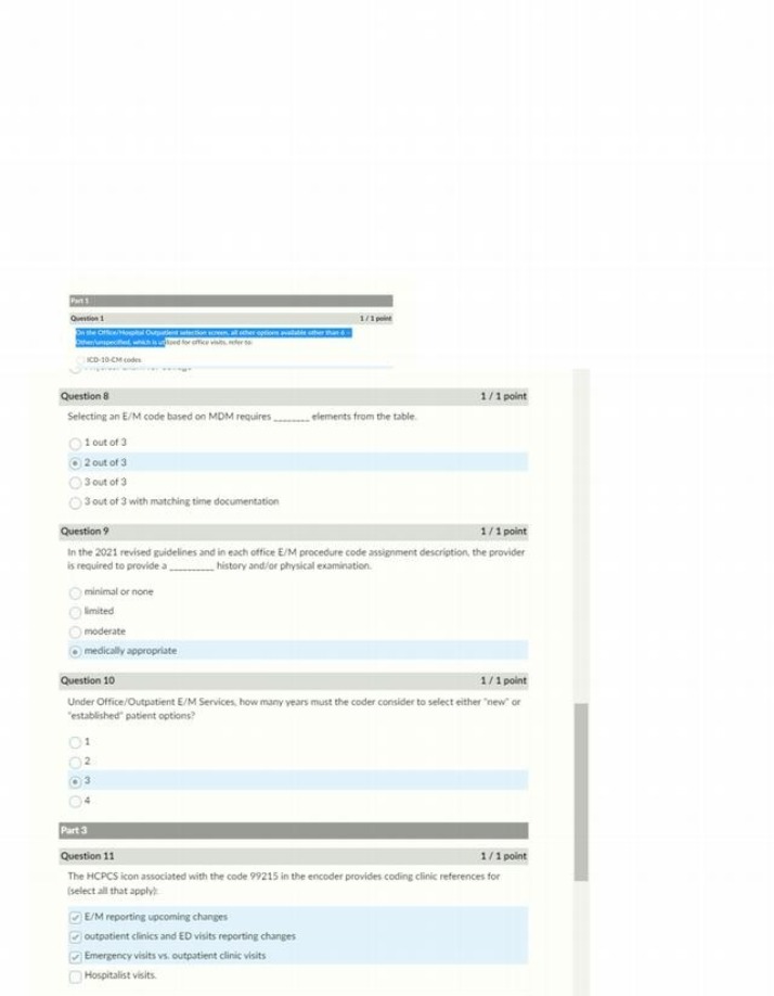 E-M Coding Guidelines for Office Visits