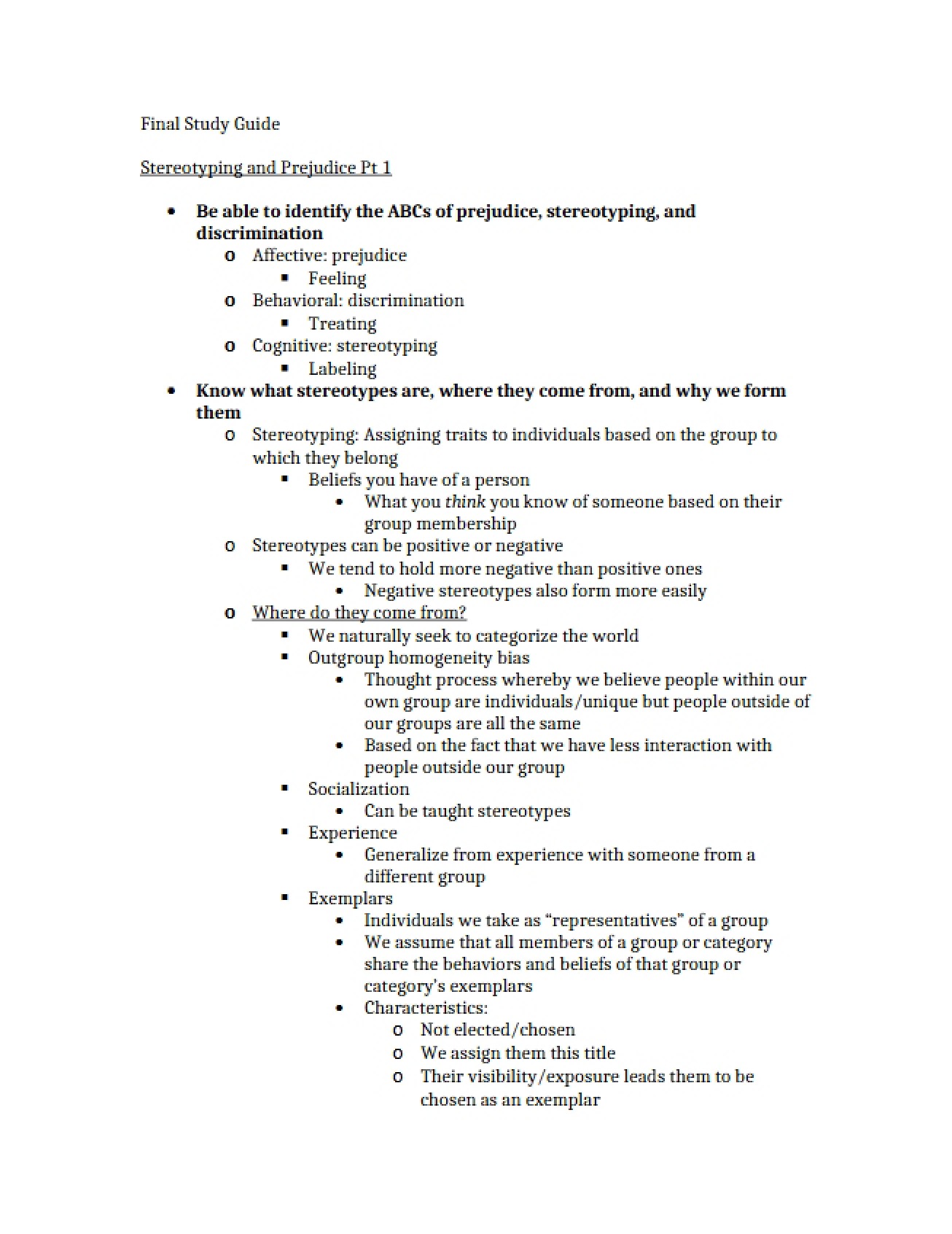 Stereotyping and Prejudice Overview