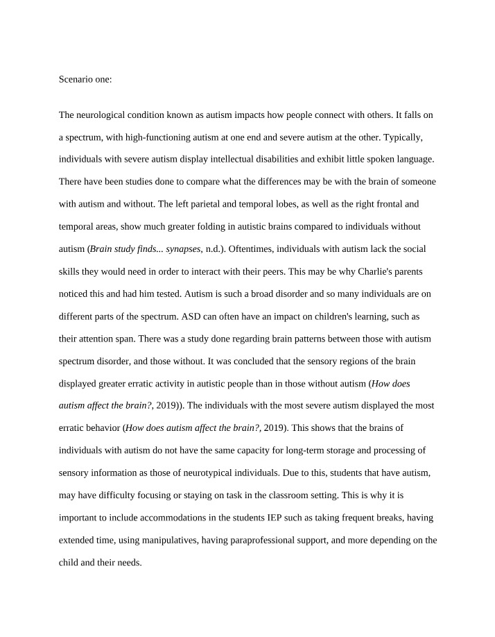 Impact of Autism Spectrum Disorder on Social Skills