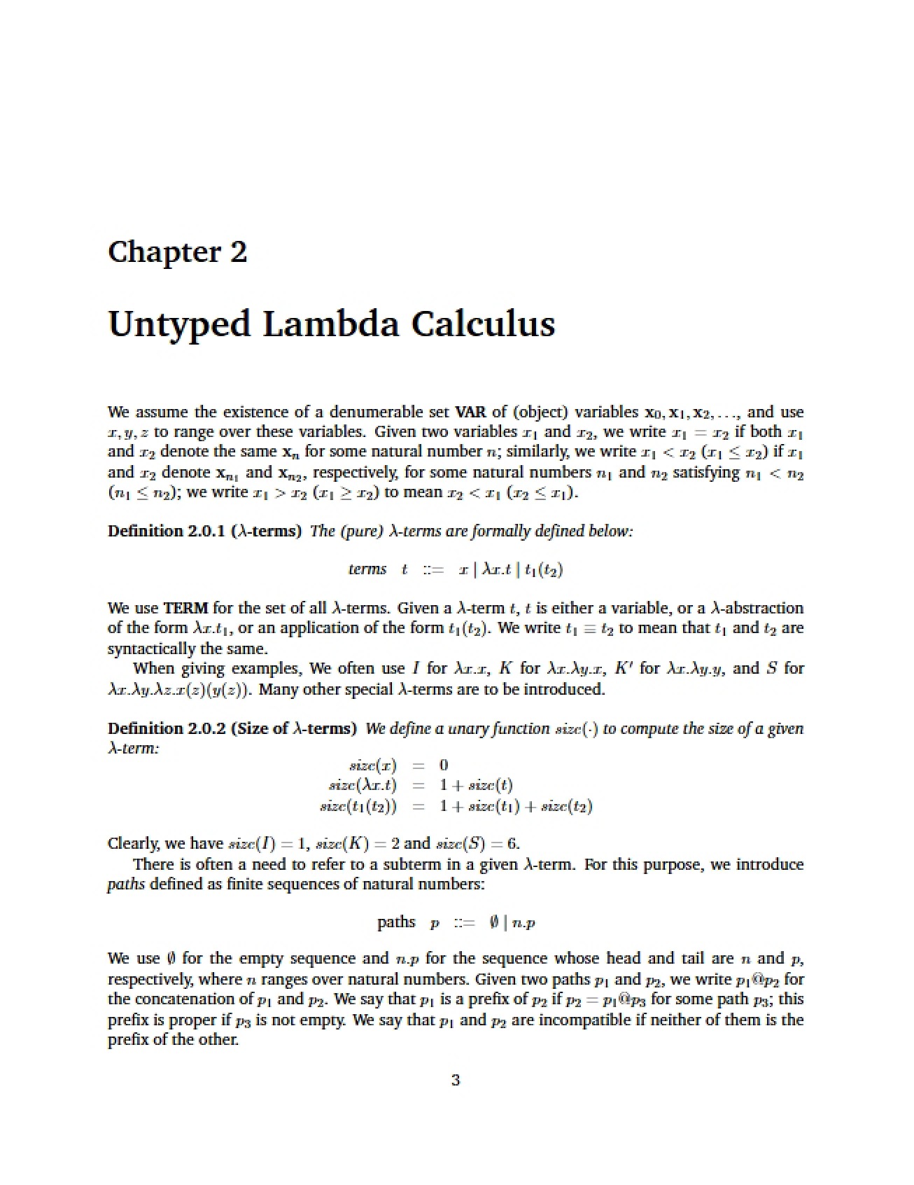 Overview of the Untyped Lambda Calculus