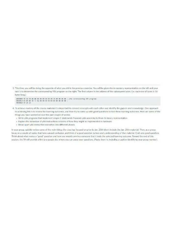 Programming and Translation Exercises - Y86
