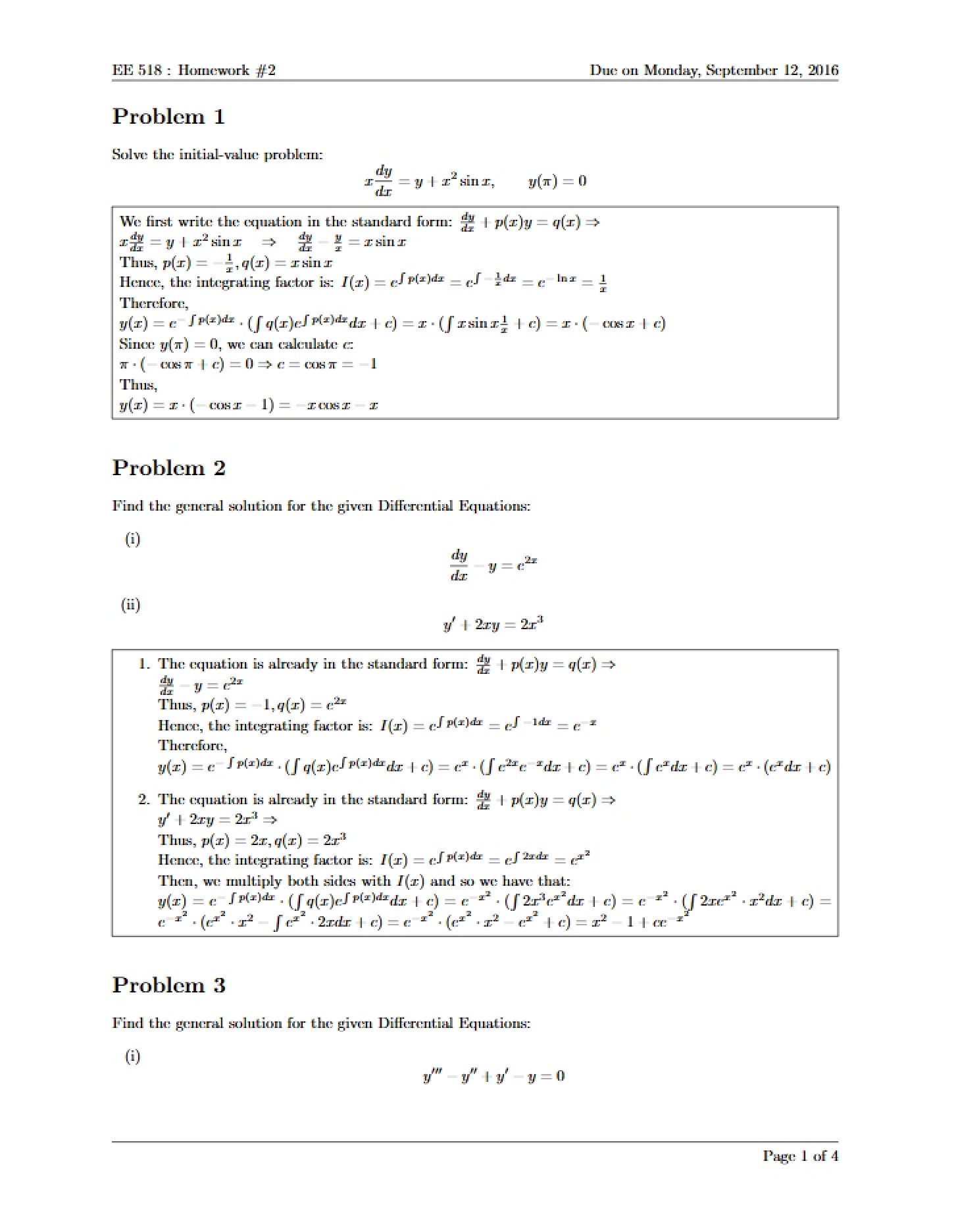 Solutions for Assignment Two