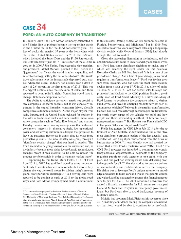 Ford Motor Company Case Study
