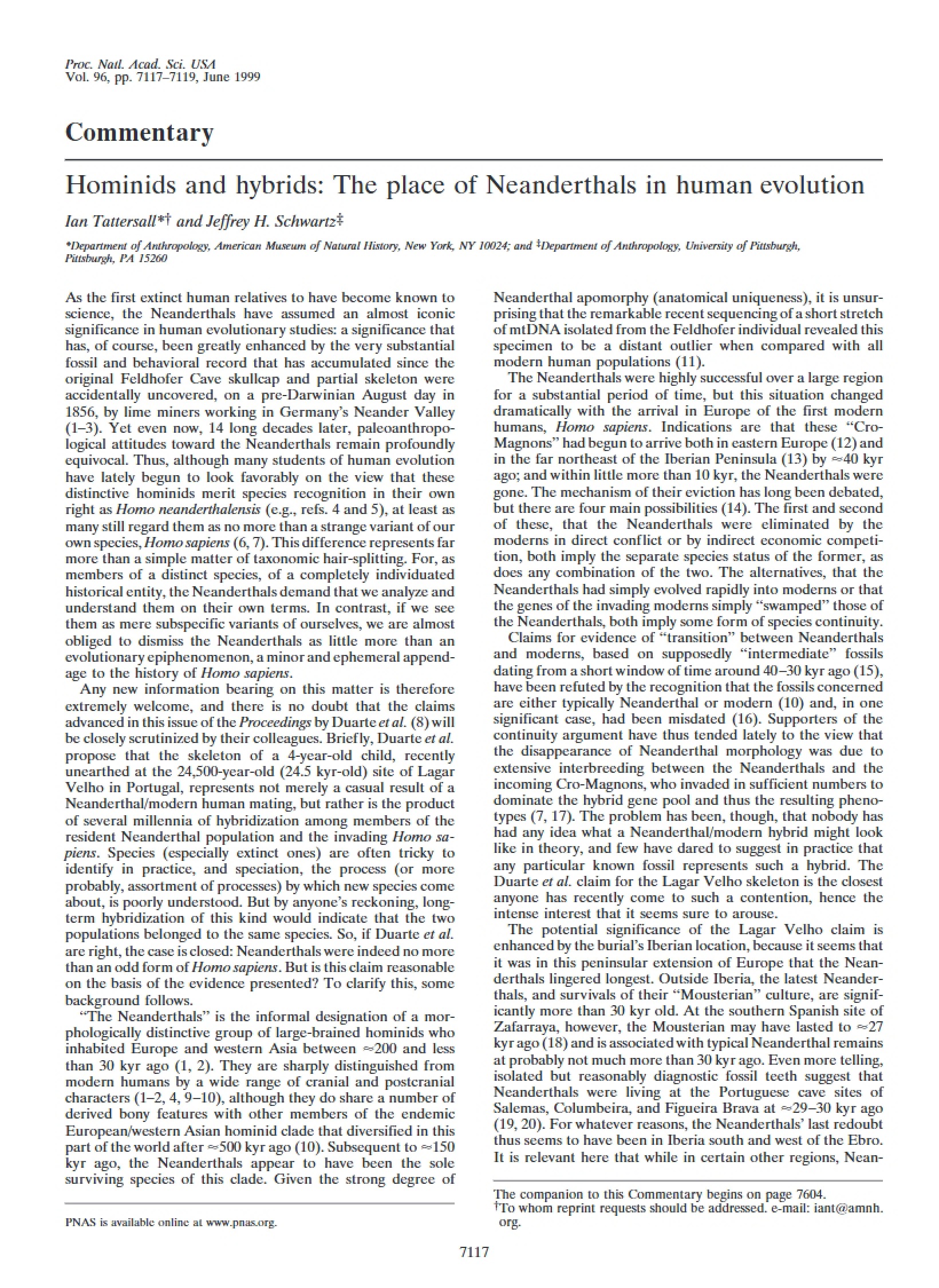 Hybrids and Hominids