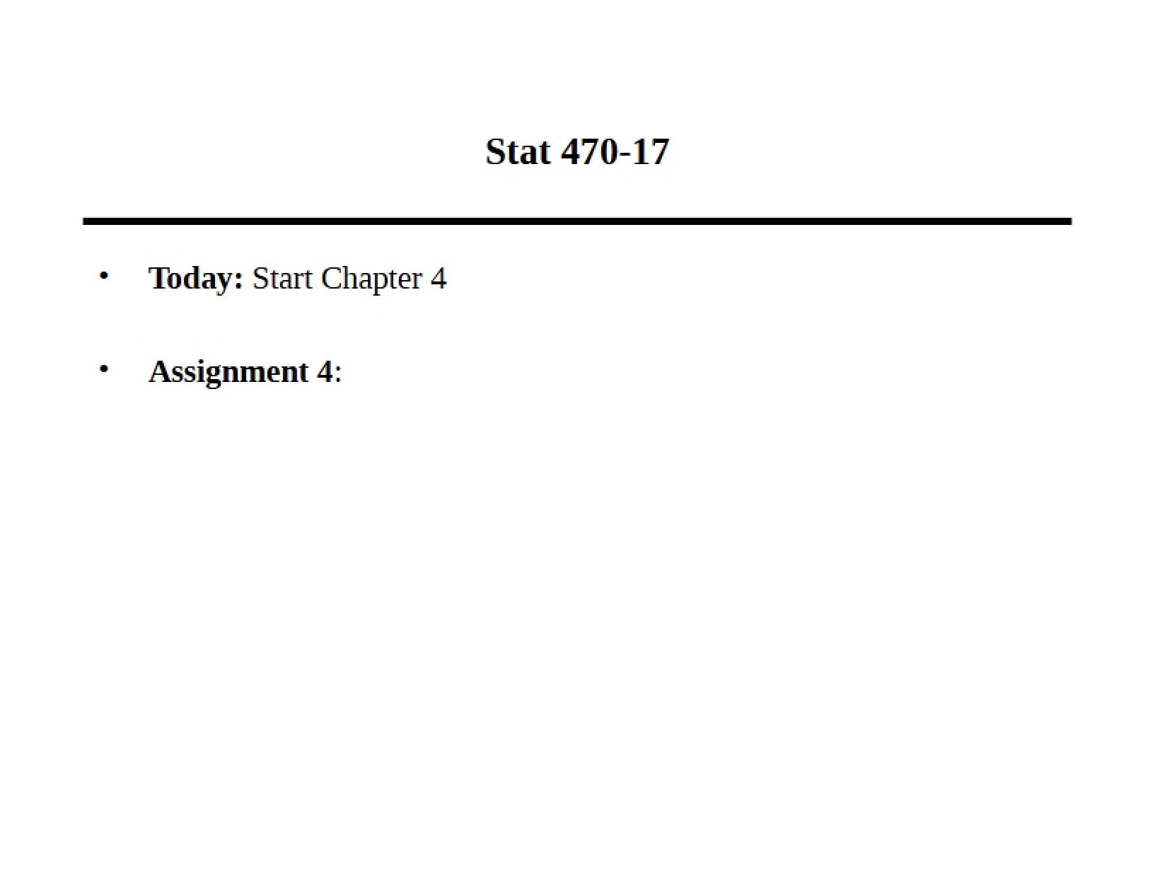 Lecture Notes STAT 470