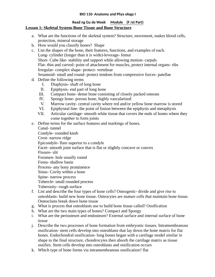 Reading Guide for Week 7 (Module 4, Lessons 1-3)