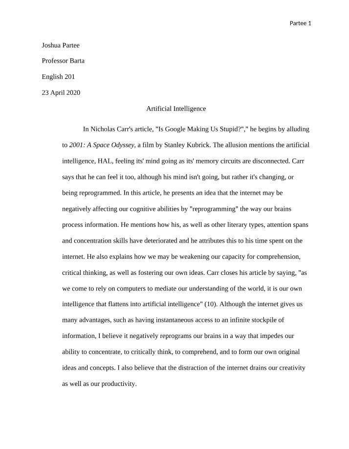 Cognitive Abilities and the Negative Impact of the Internet