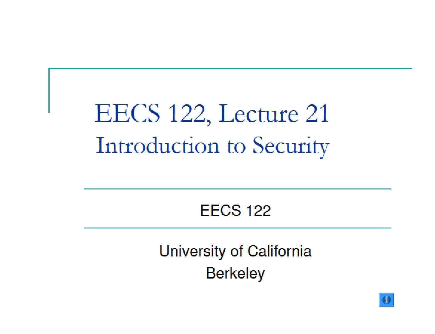 Course Lecture Summary