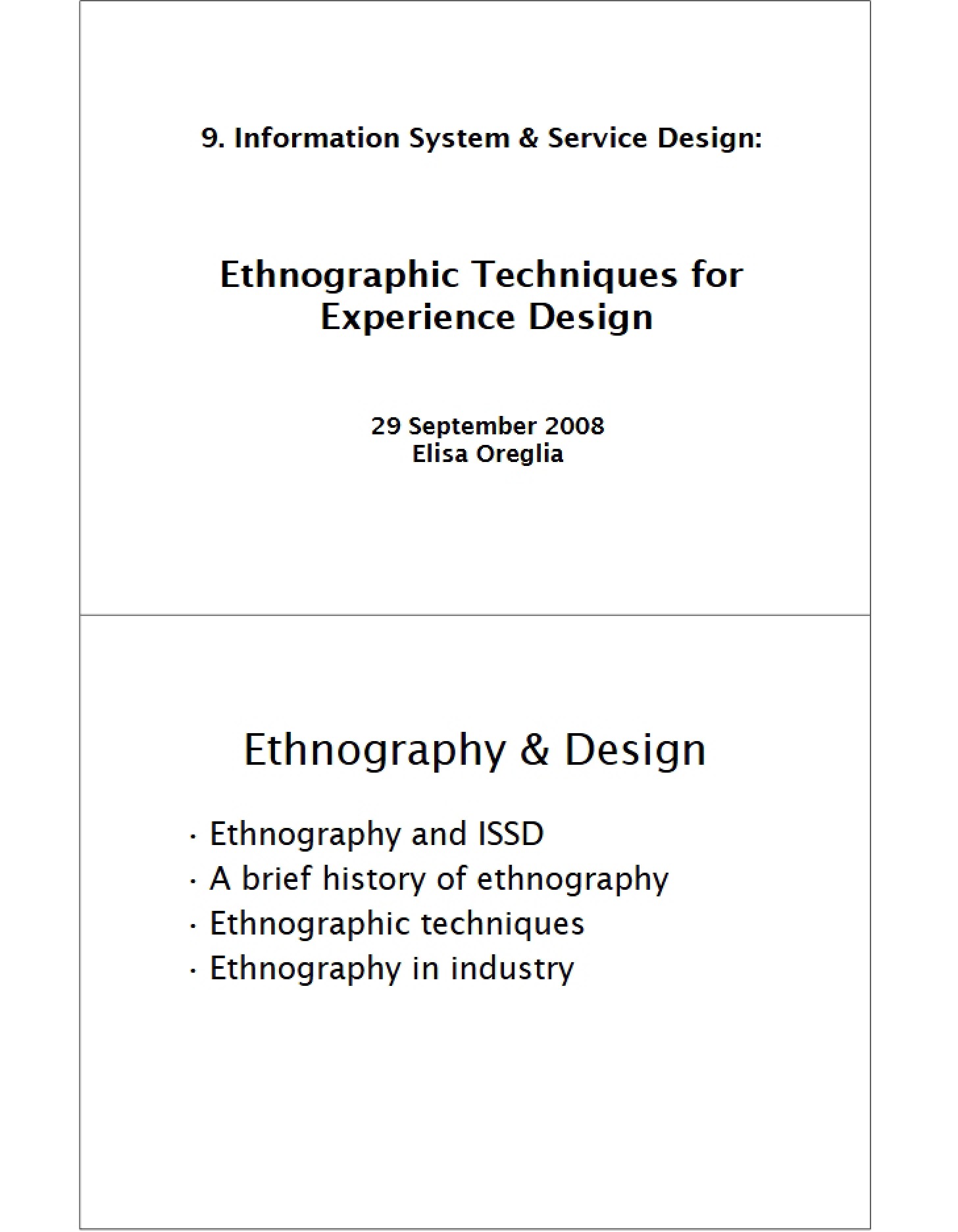 Experience Design Ethnographic Techniques