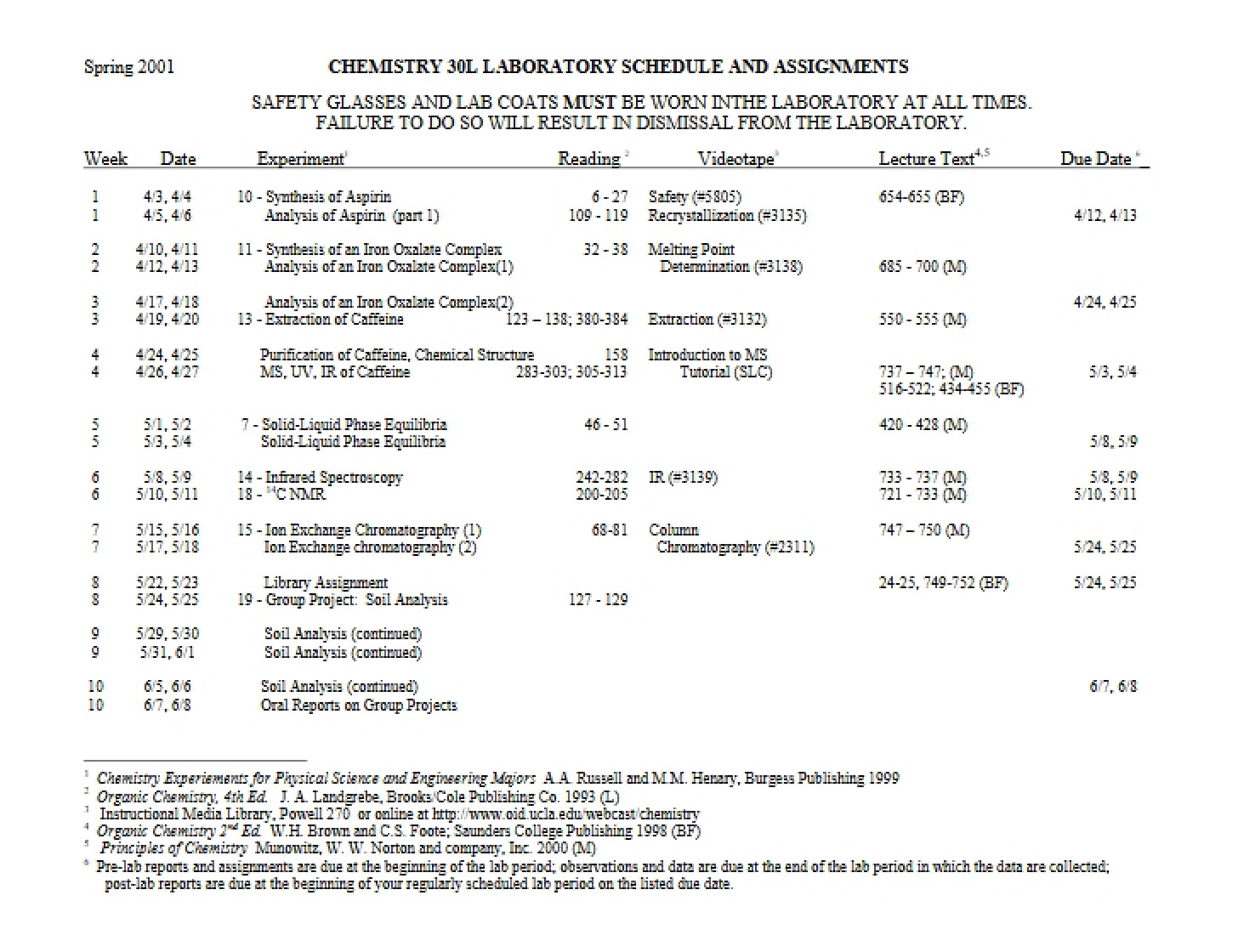 Course Schedule