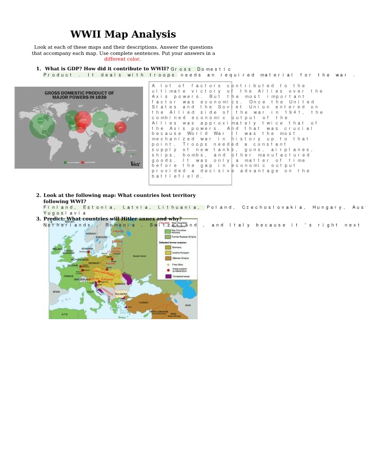 Analysis of WWII Maps