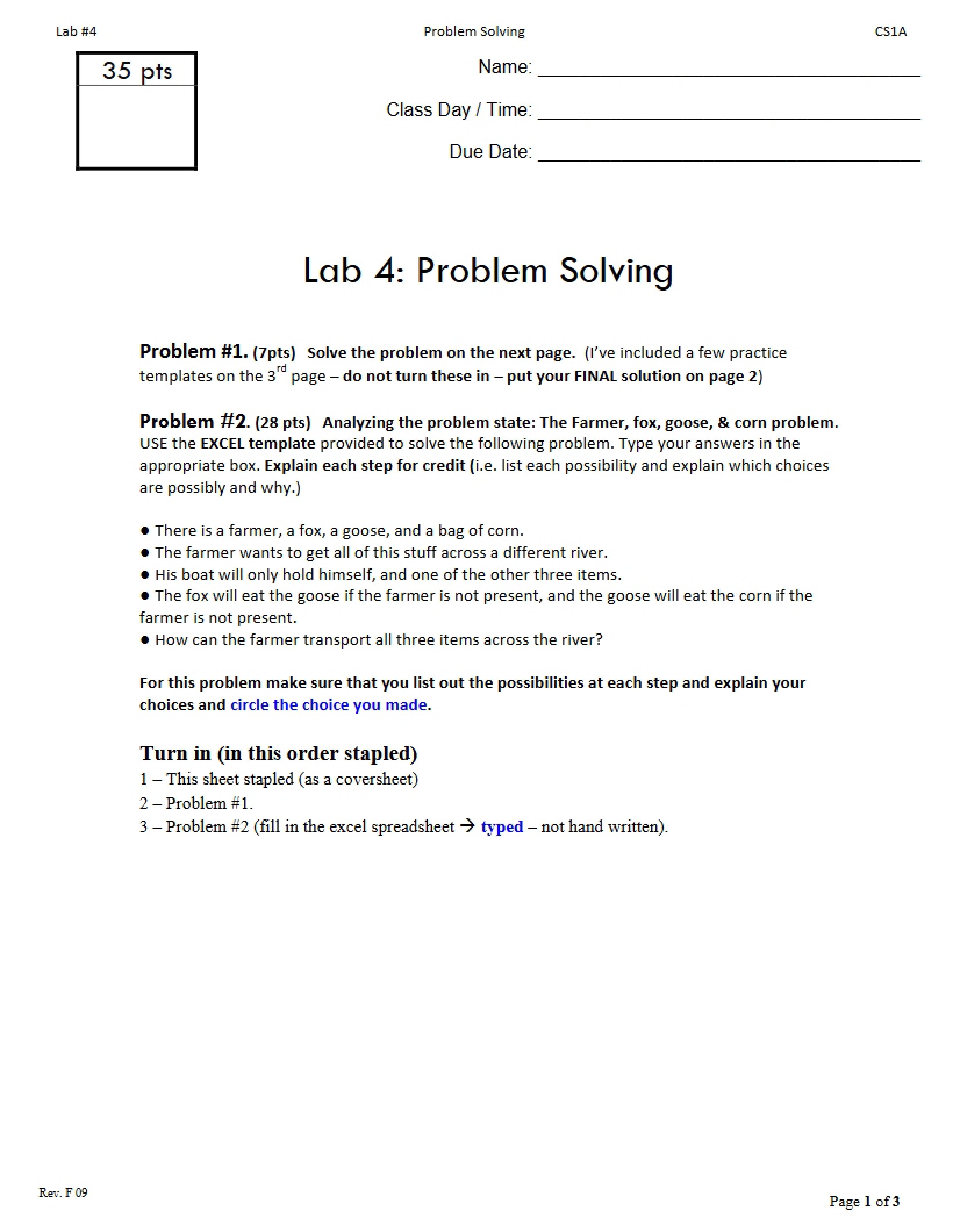 Solving Problems