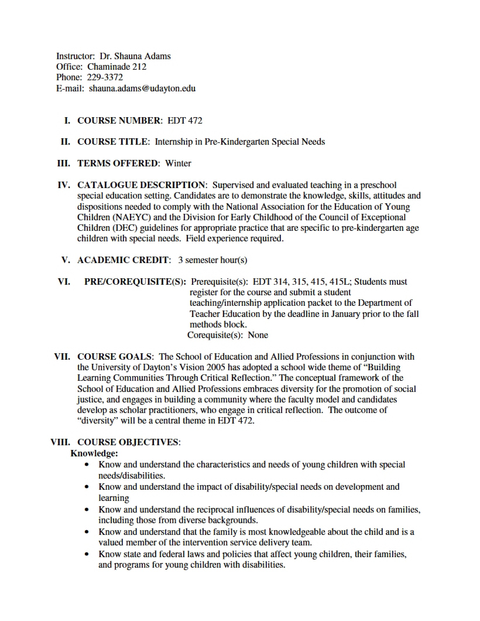 Master Syllabus 2006-2007