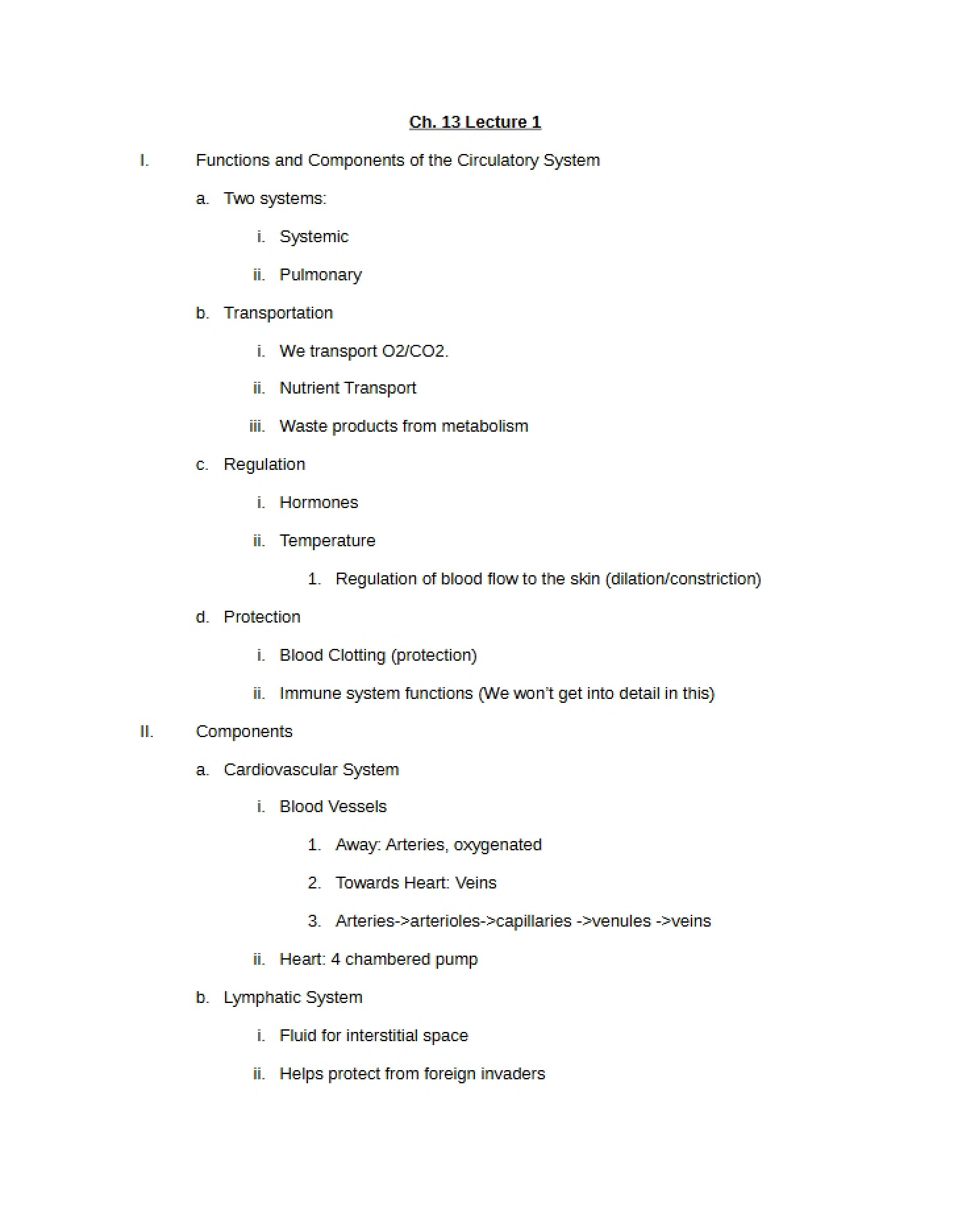 Lecture One Chapter 13