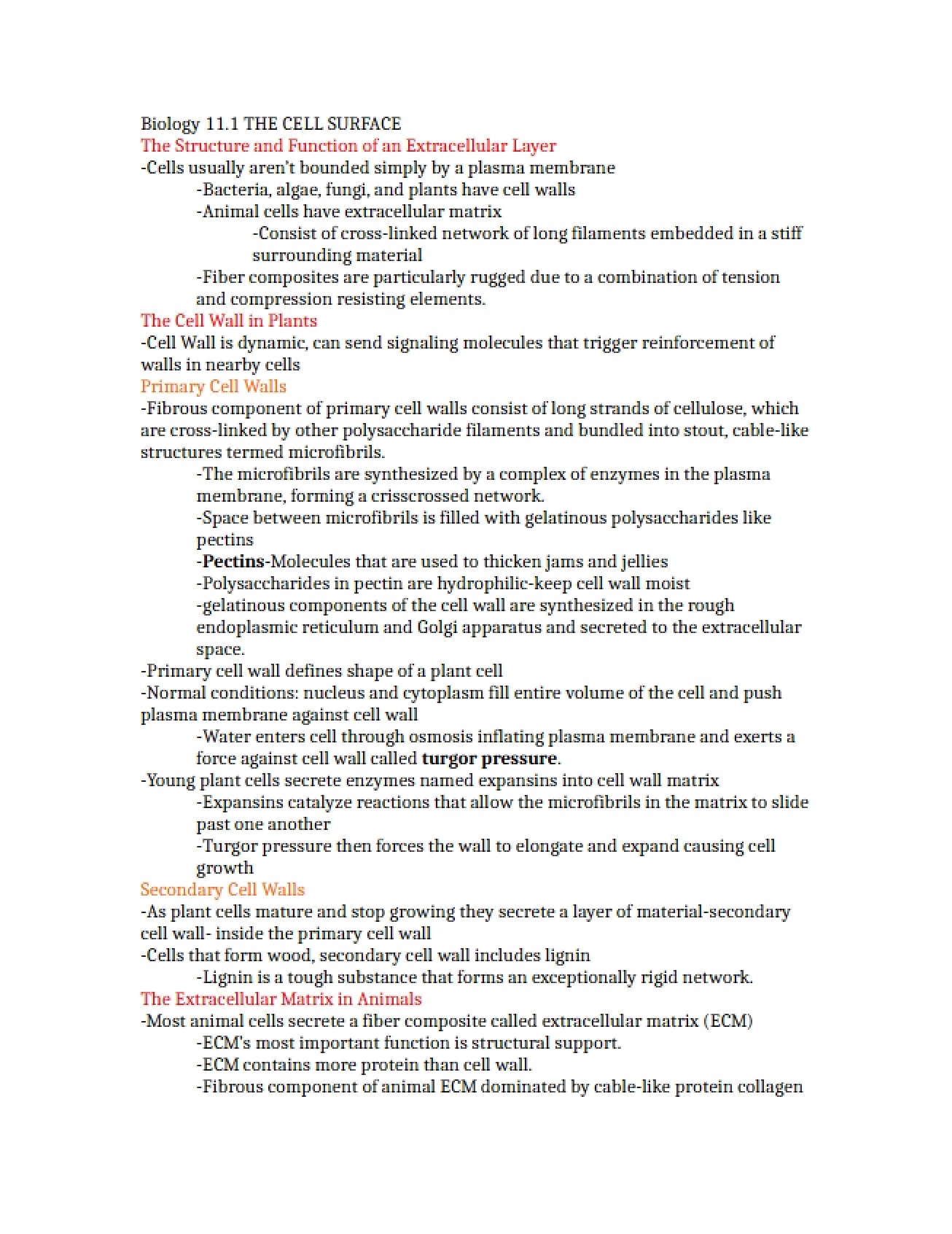 Biology Sections 11.1 and 11.2