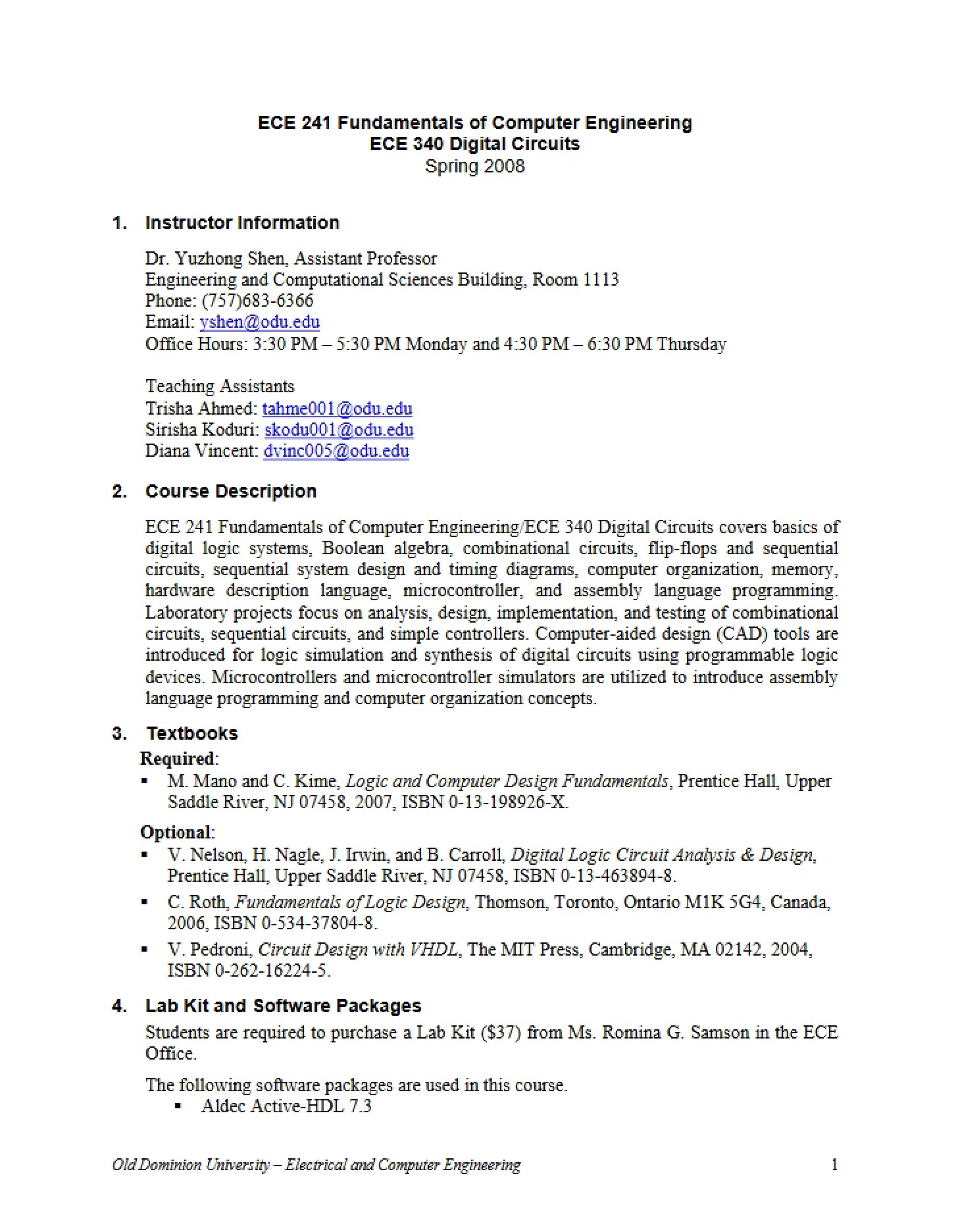 Course Syllabus