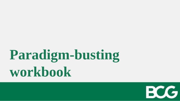 Workbook for Paradigm-Busting