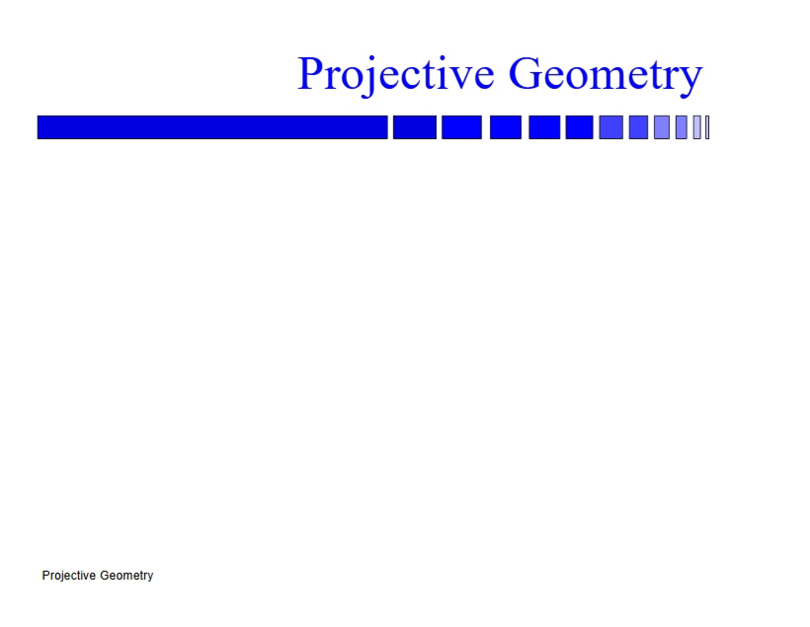Geometry Projective