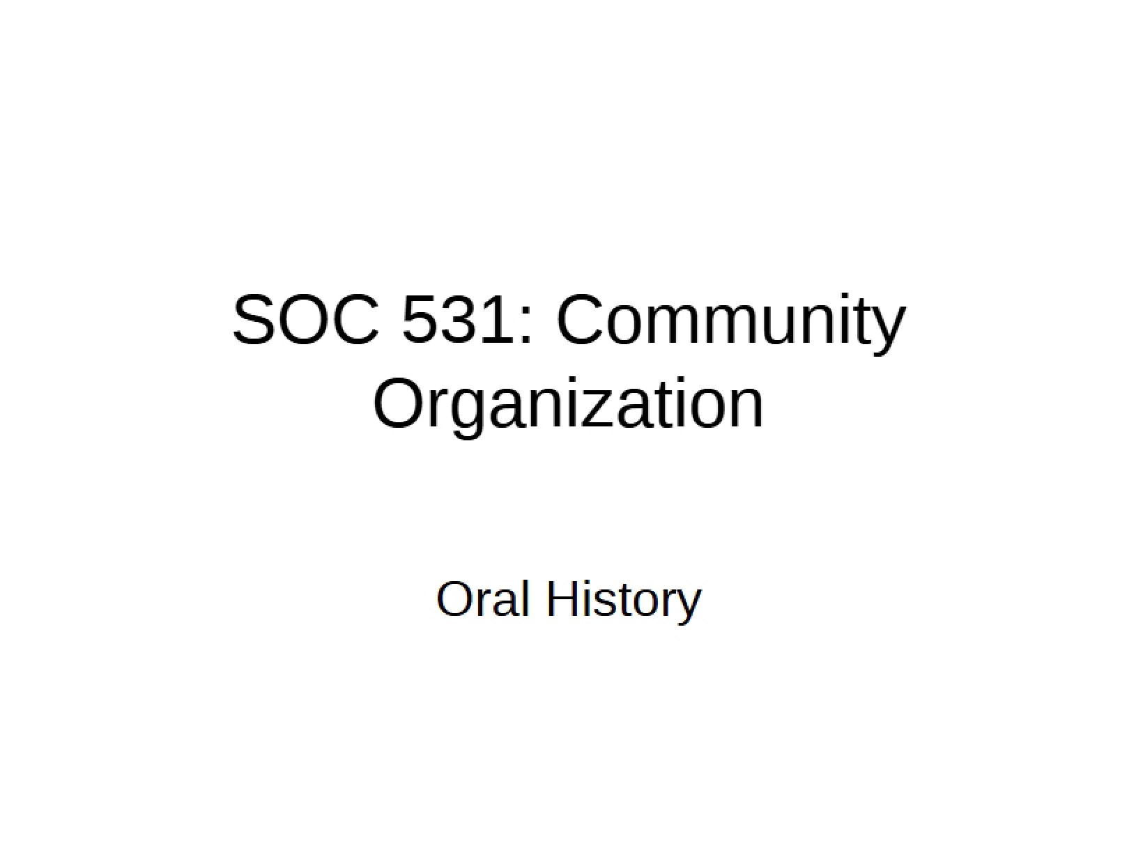 History through Oral Tradition
