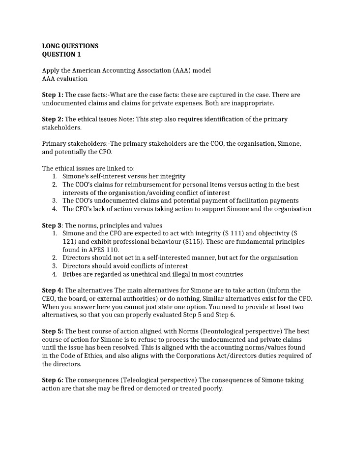 Long-form Questions