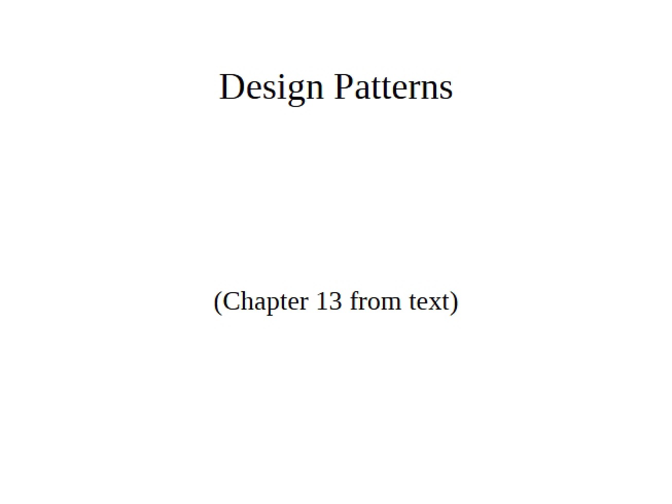 Patterns of Design