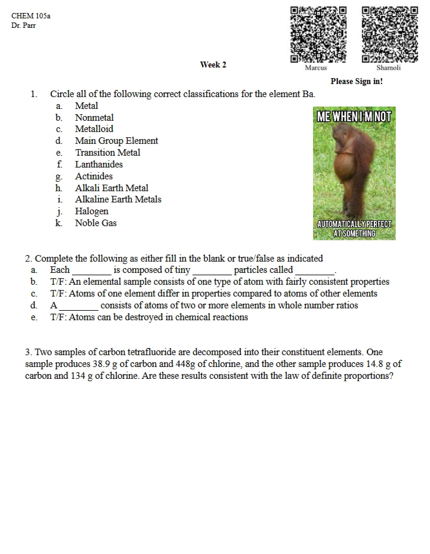 Handout for Week 2
