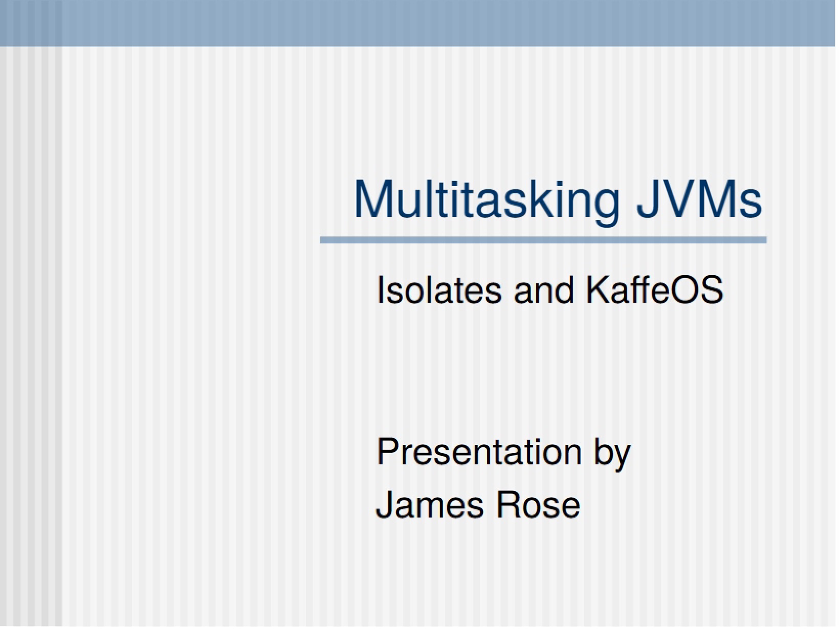 JVM Multitasking