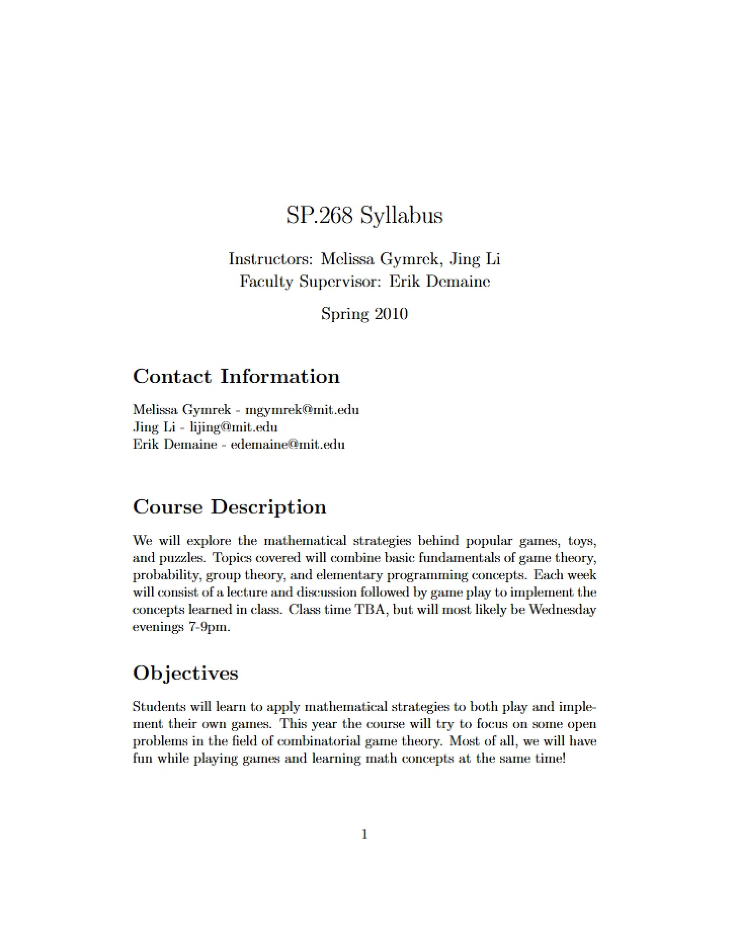 Course Overview