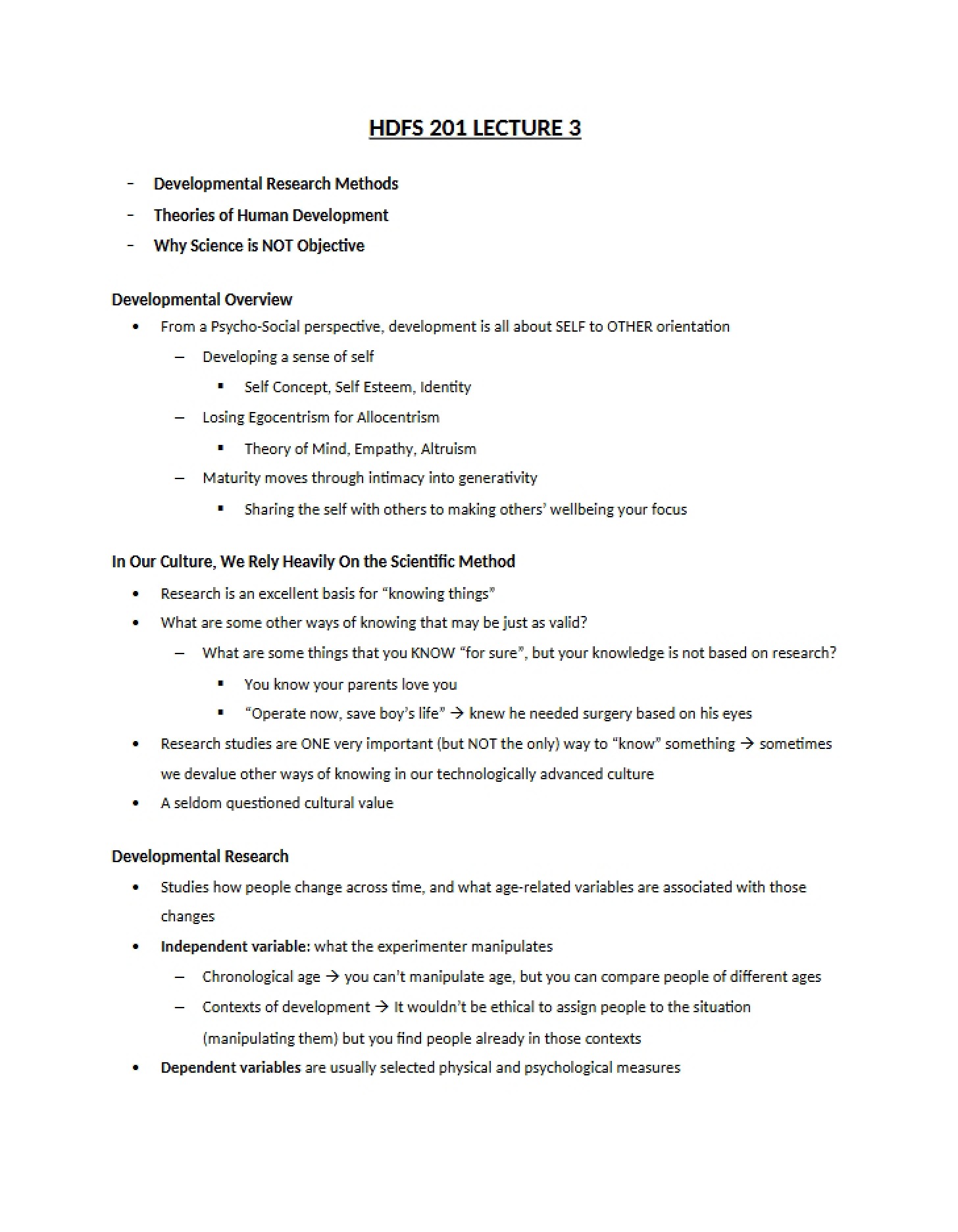 Methods of Developmental Research