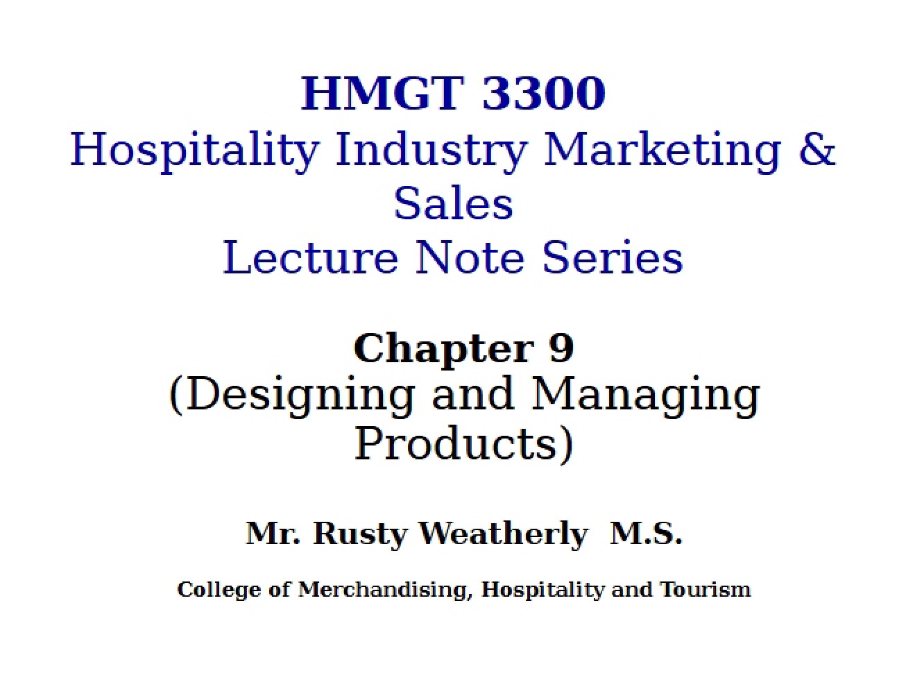 Presentation Slides Chapter Nine