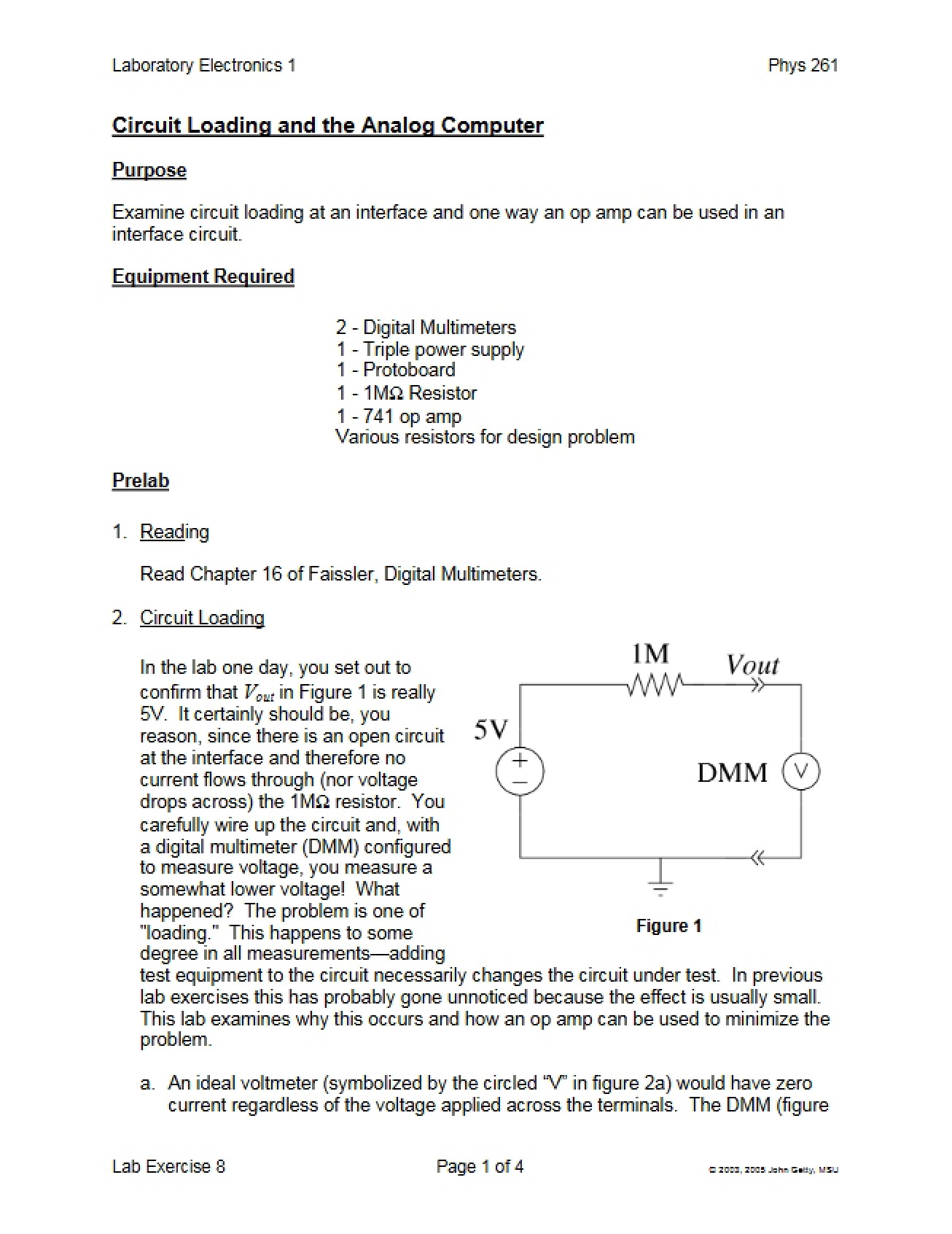 Analog Computers and Circuit Loading