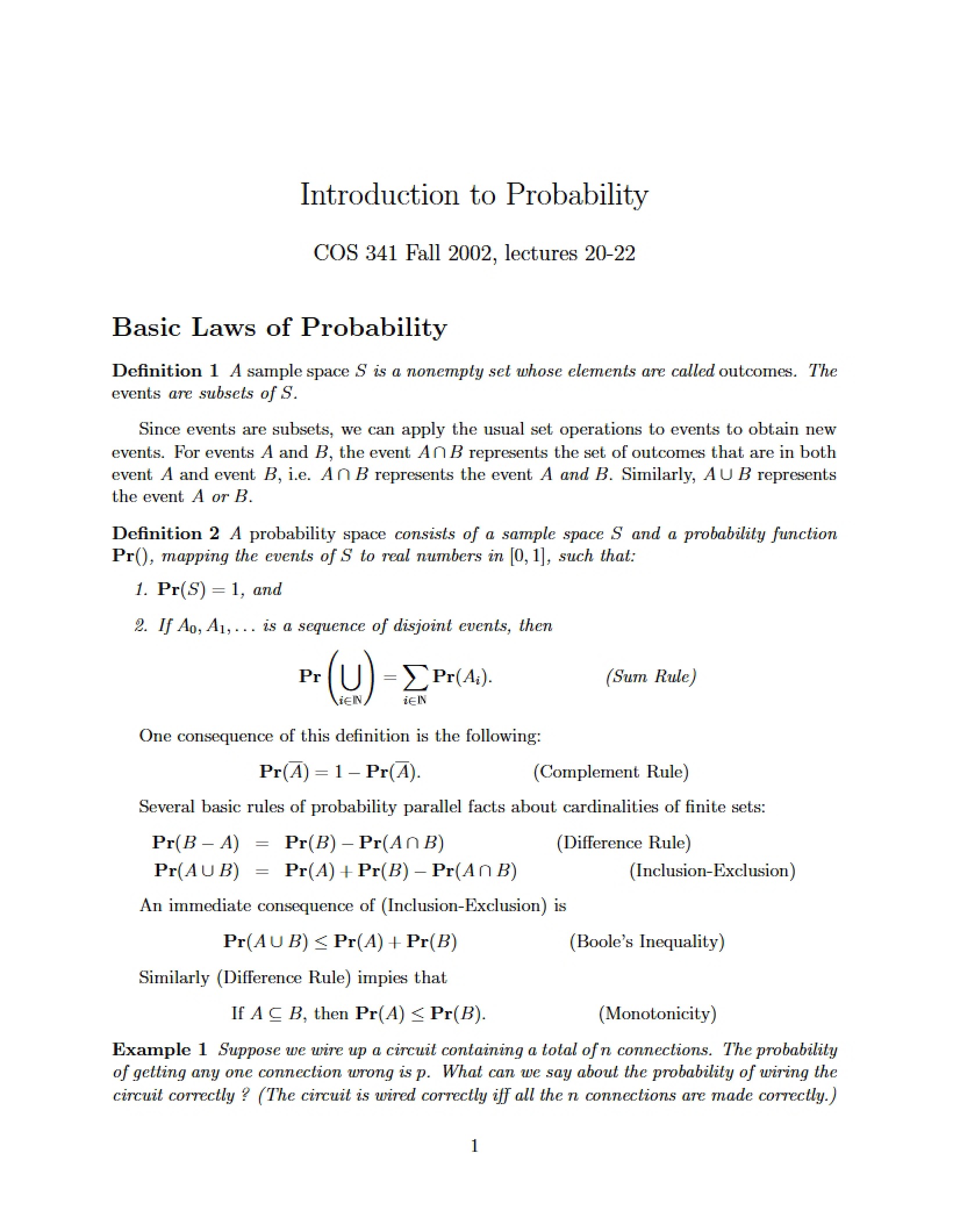 Probability Introduction