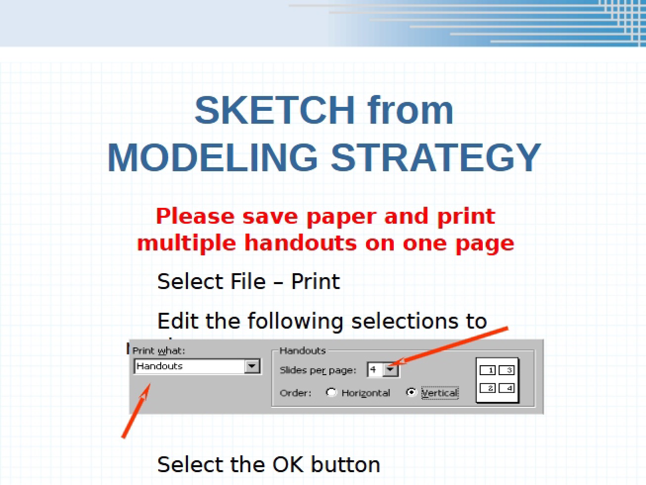 Strategy for Modeling