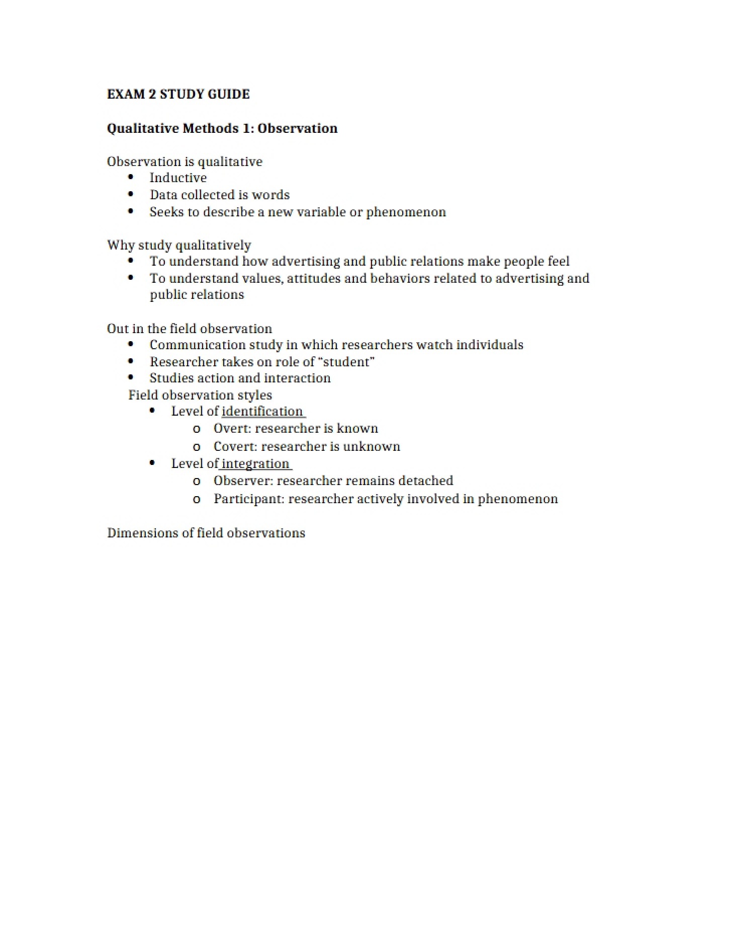 Review Guide for Exam 2