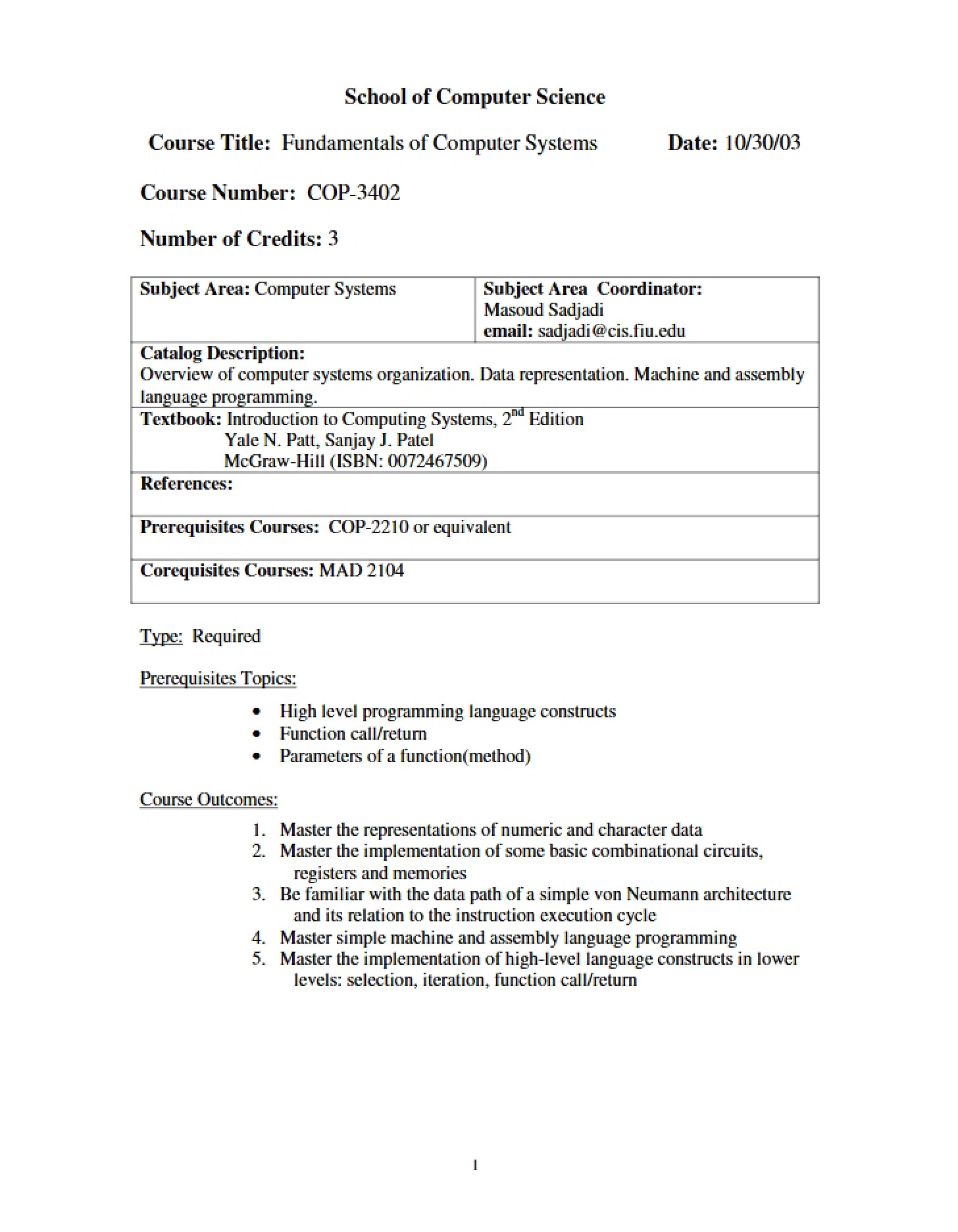 Main Syllabus