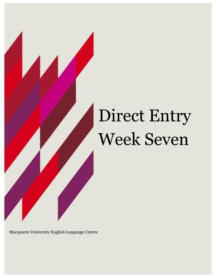 Week Seven - Direct Entry