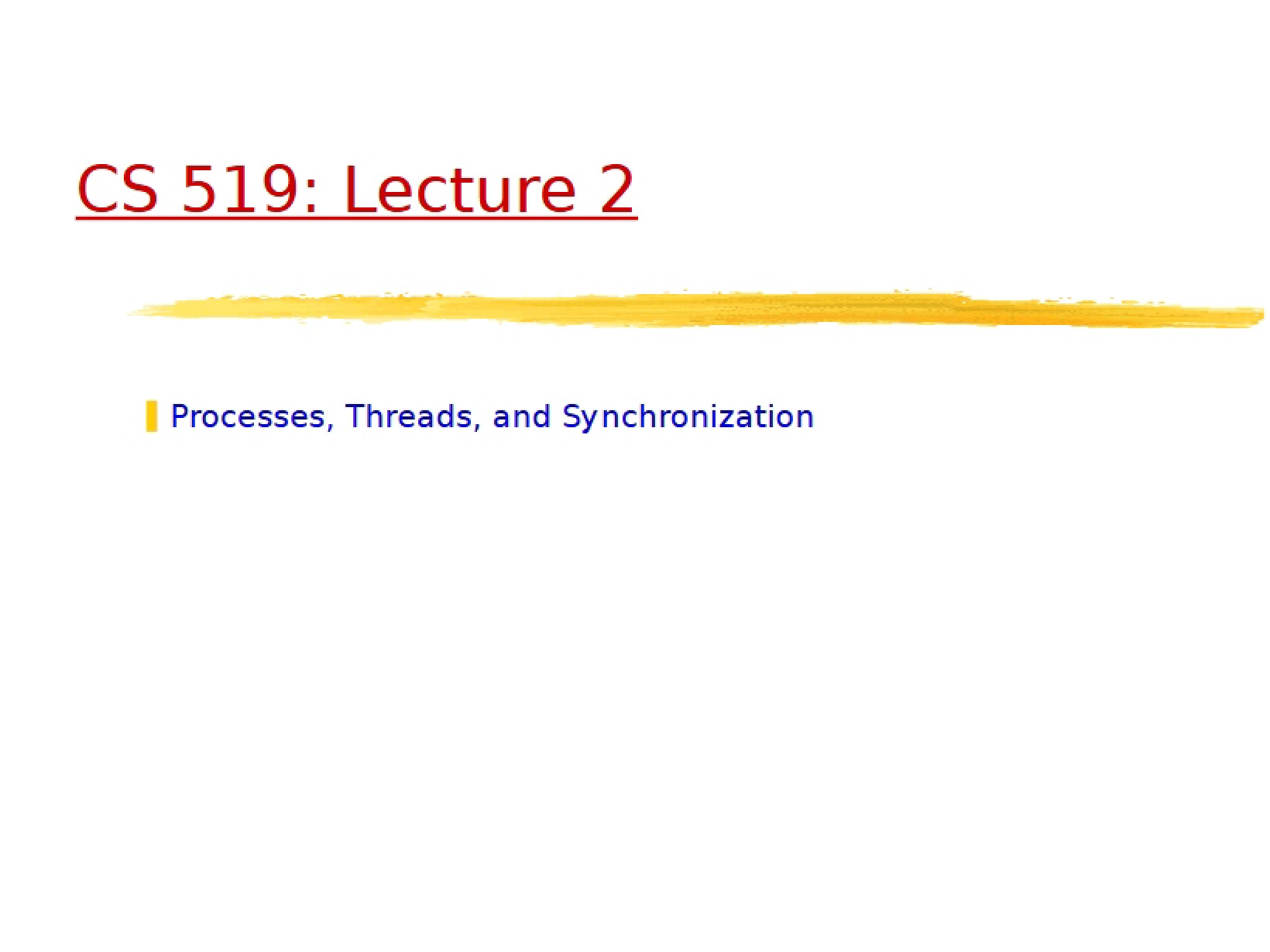 OS Theory Lecture Notes