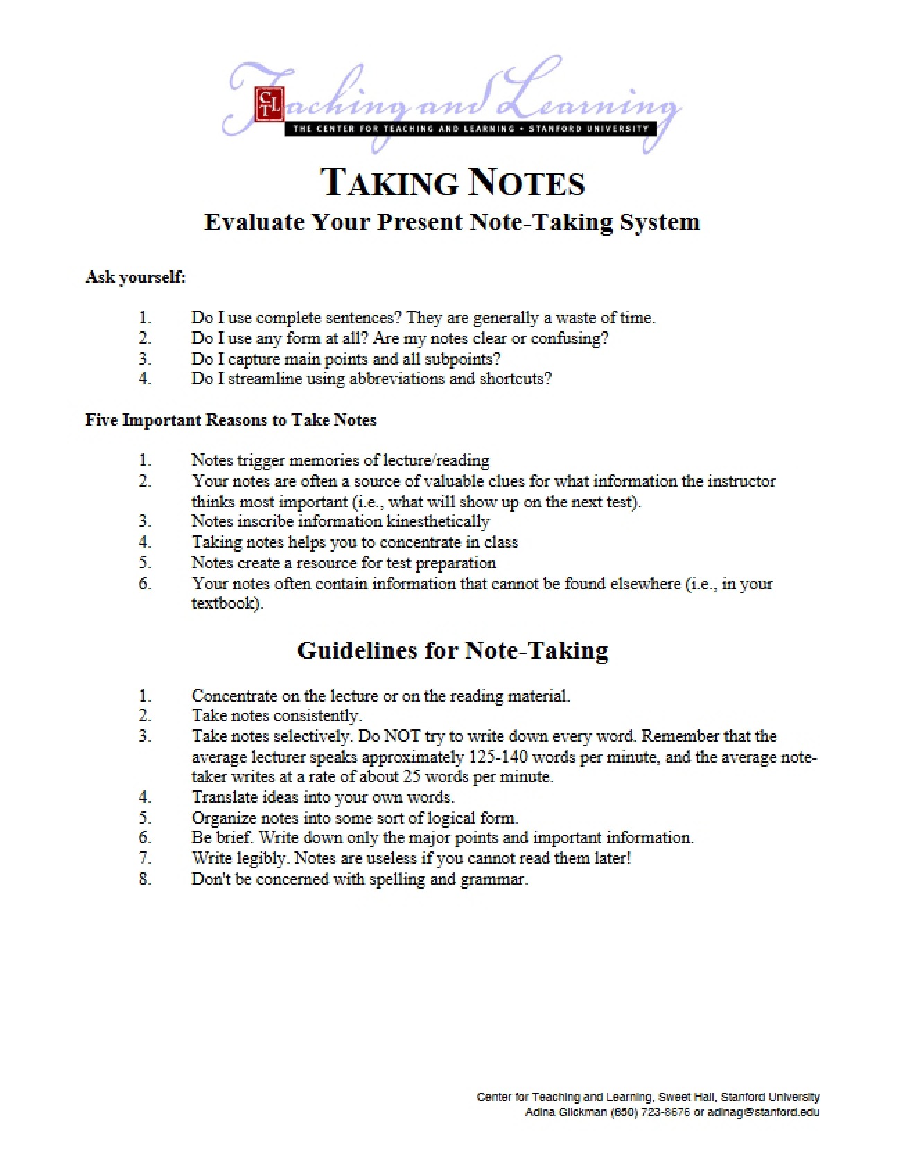 Instructional Lecture Notes